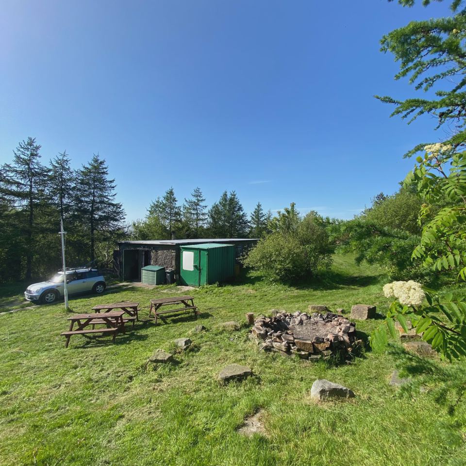Fire circle by the bunkhouse