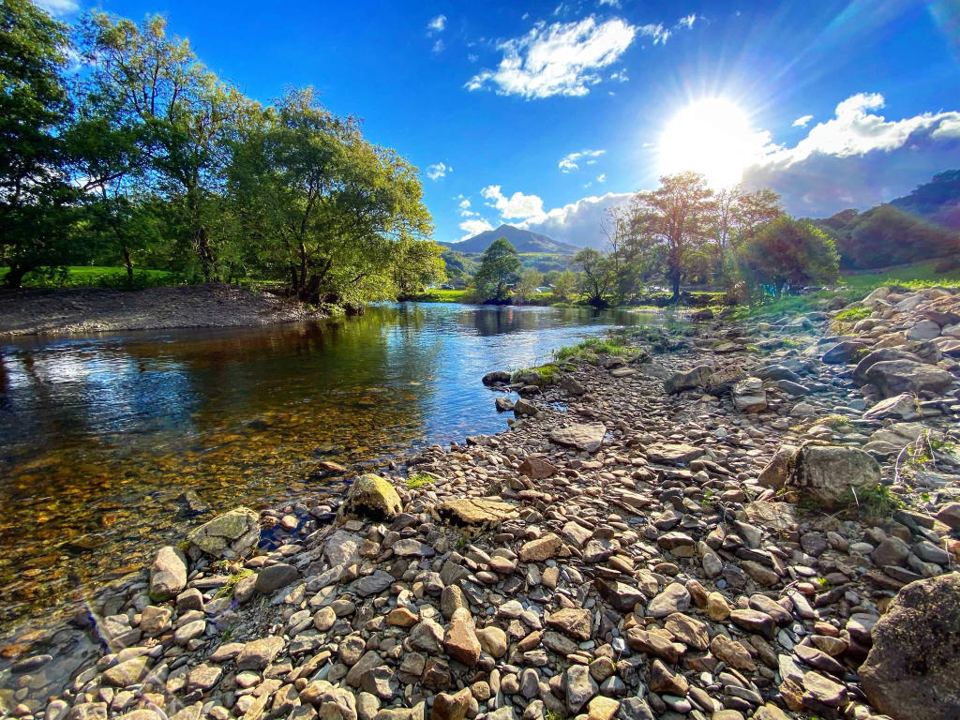 River Llugwy beside the site