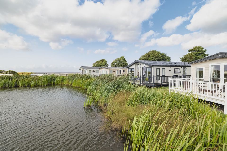 Caravans beside the lake