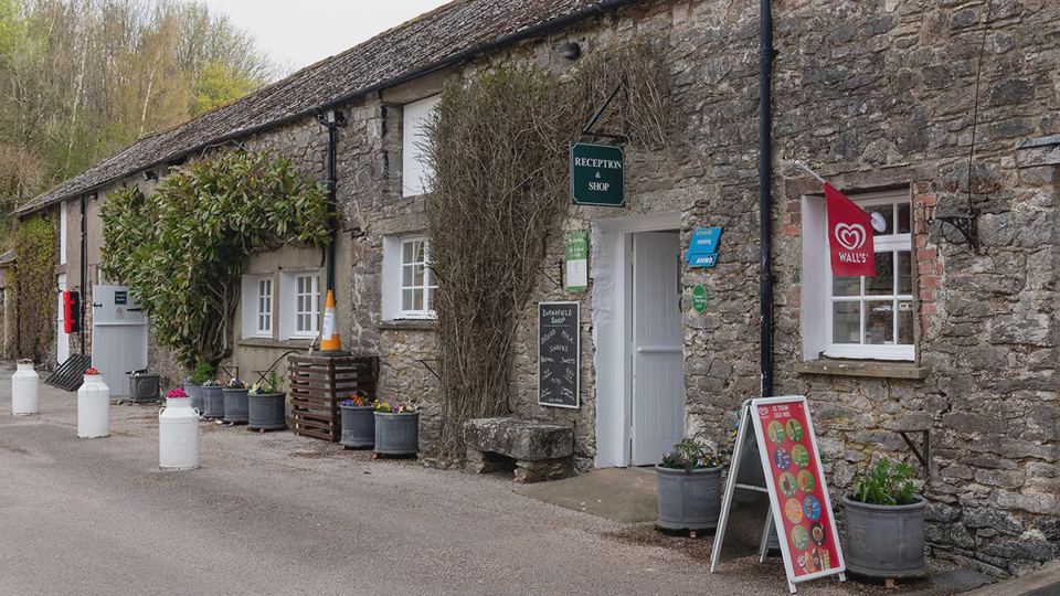Stone reception building