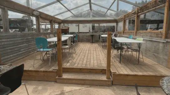 Covered seating area