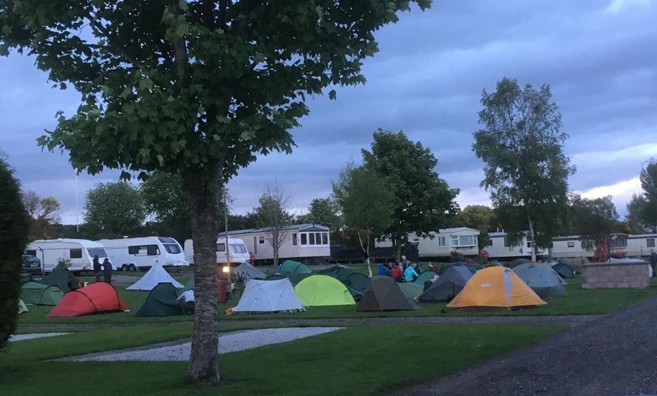 Tents under the trees