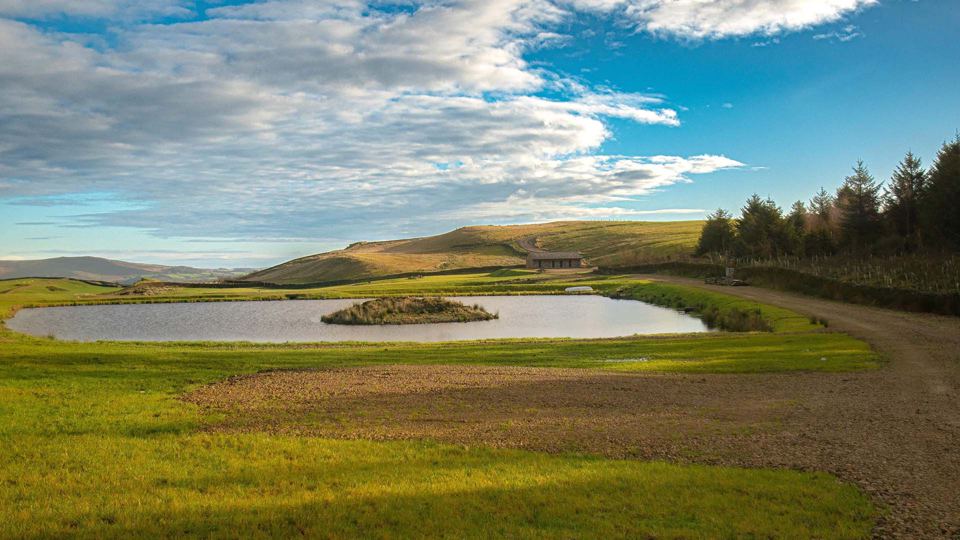 Lake and hills