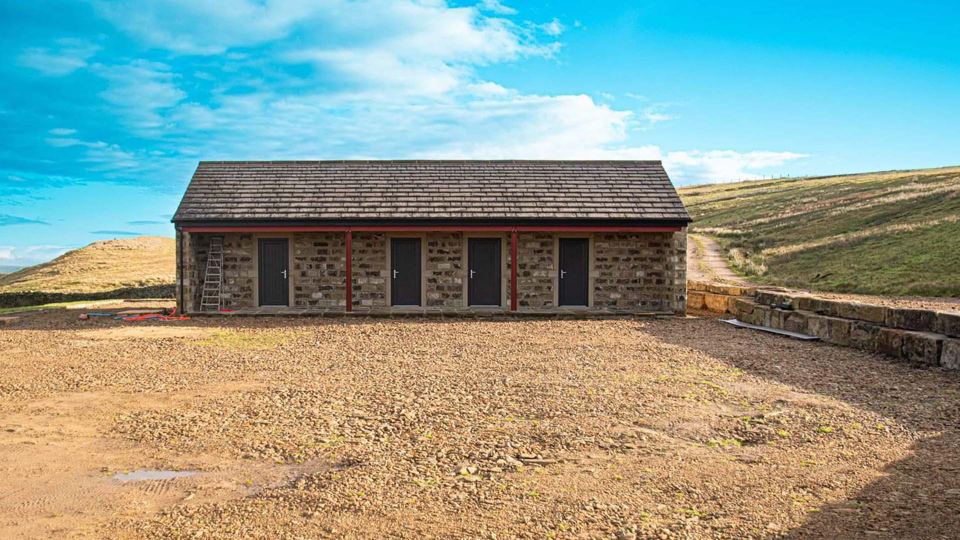 Toilet block on the hill