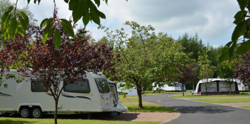 Tourers on tree-lined pitches