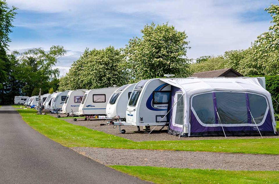 Row of touring pitches