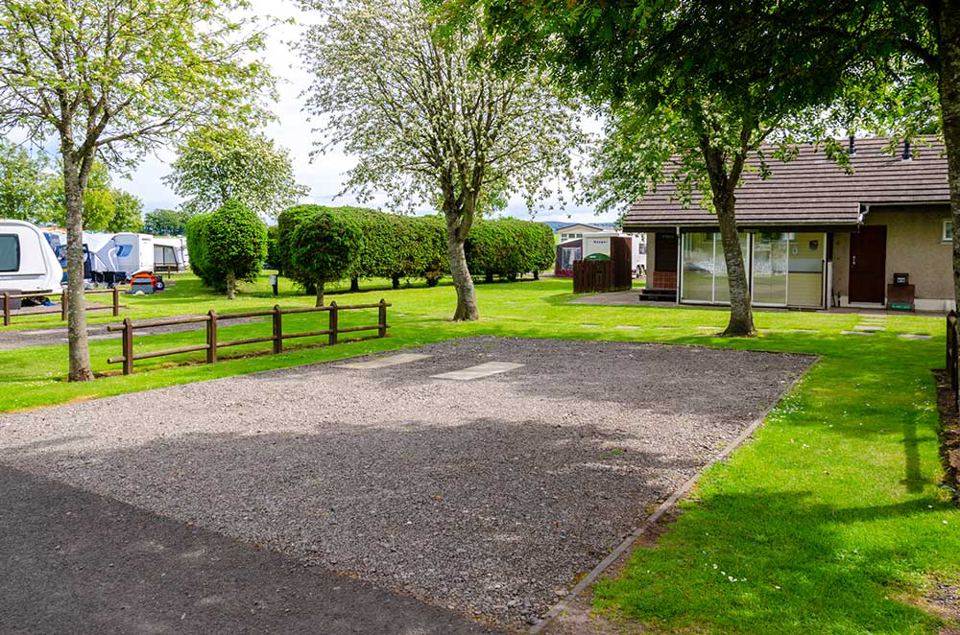 Gravel hardstanding pitch