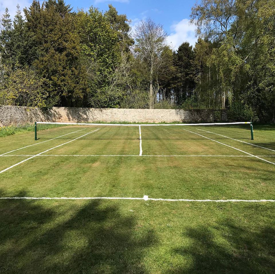 Grass tennis court