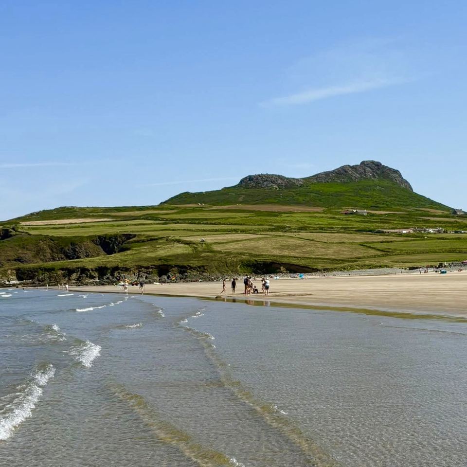 Whitesands beach and Carn Llidi
