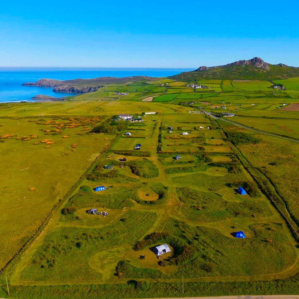 Pitches laid out among the dunes