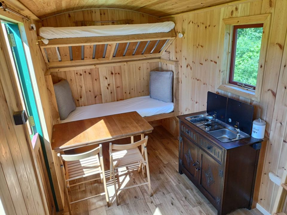 Wagon with kitchenette and bunk