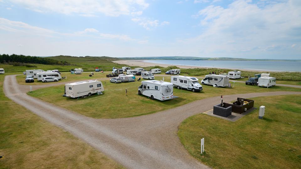 Motorhome pitches from above