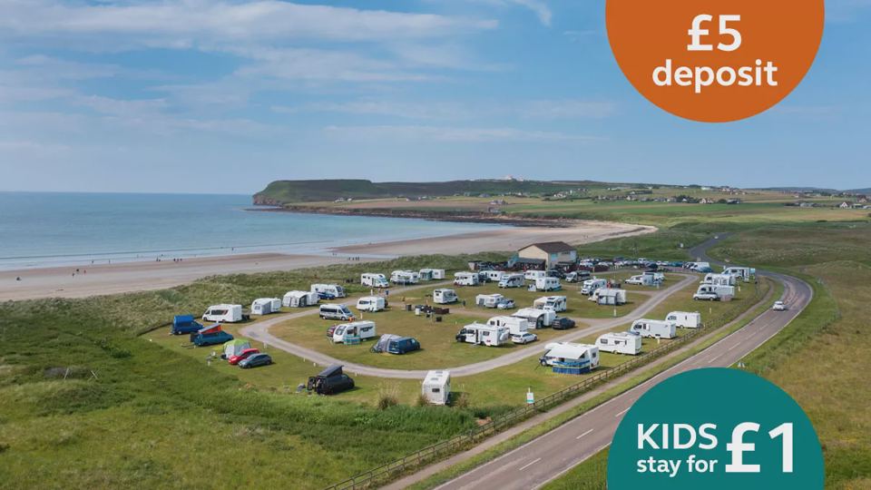 Site above Dunnet Bay from the air