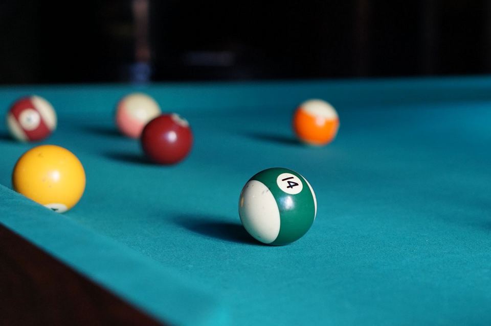 Pool table in the games room