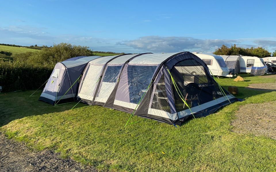 Large tent on the grass