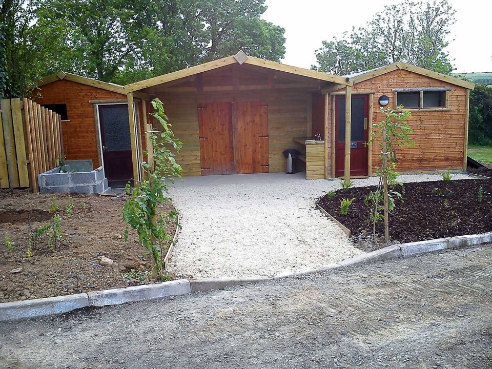 Wooden block with doors