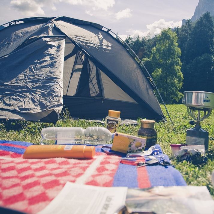 Tent on the grass