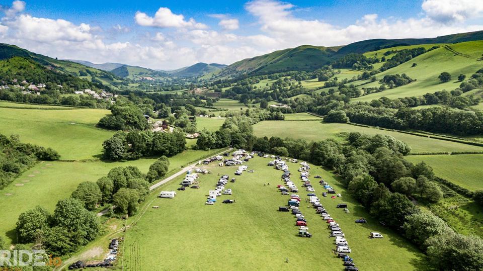 Campsite field from above