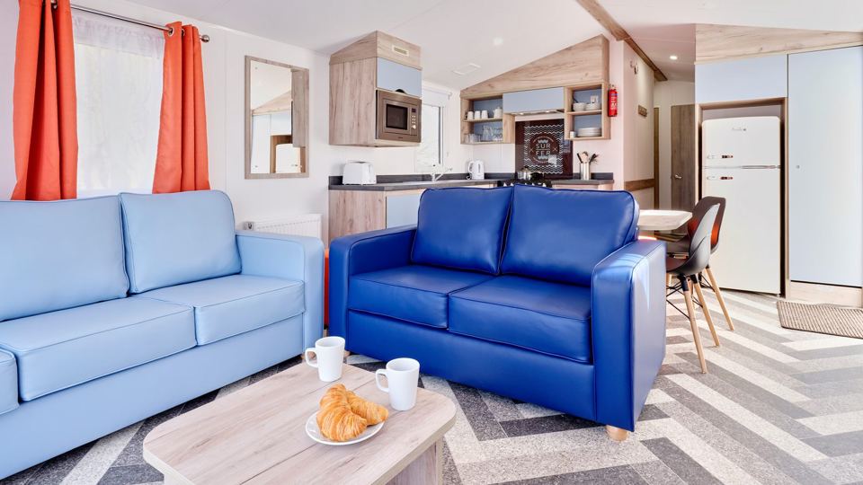 Caravan lounge with kitchen