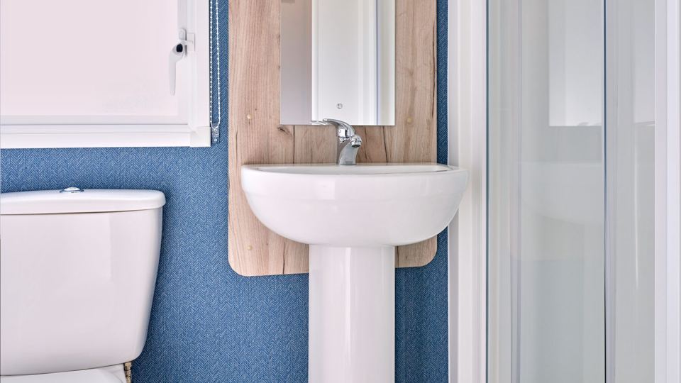 Bathroom with toilet and sink