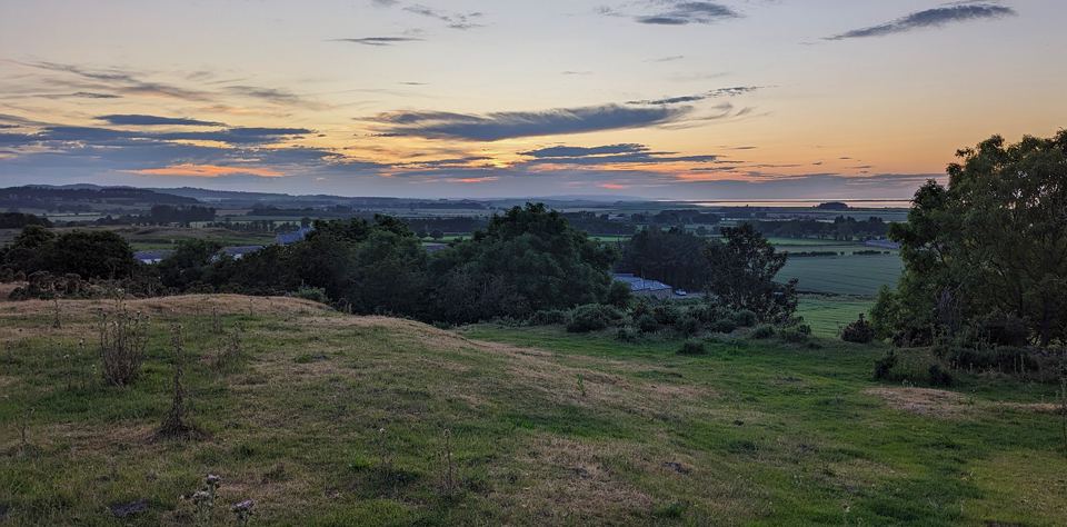 Sunset over the farmland