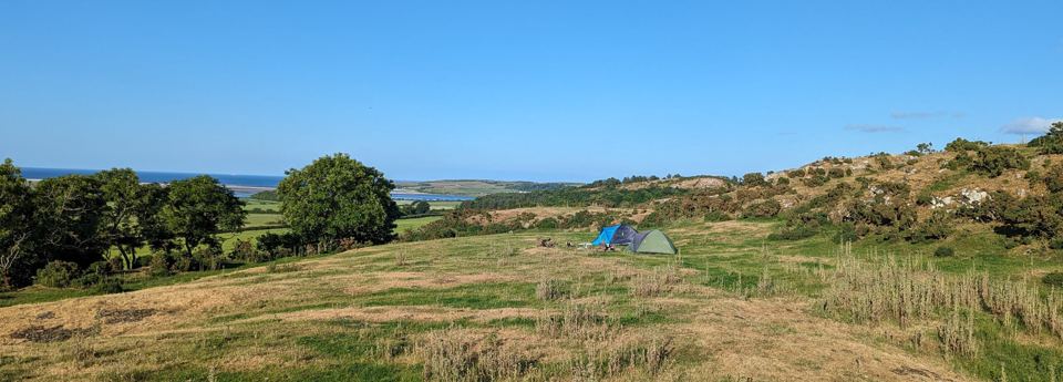 Tent on the hillside