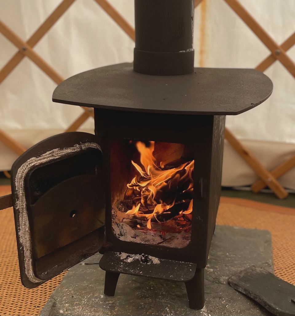 Yurt wood burner