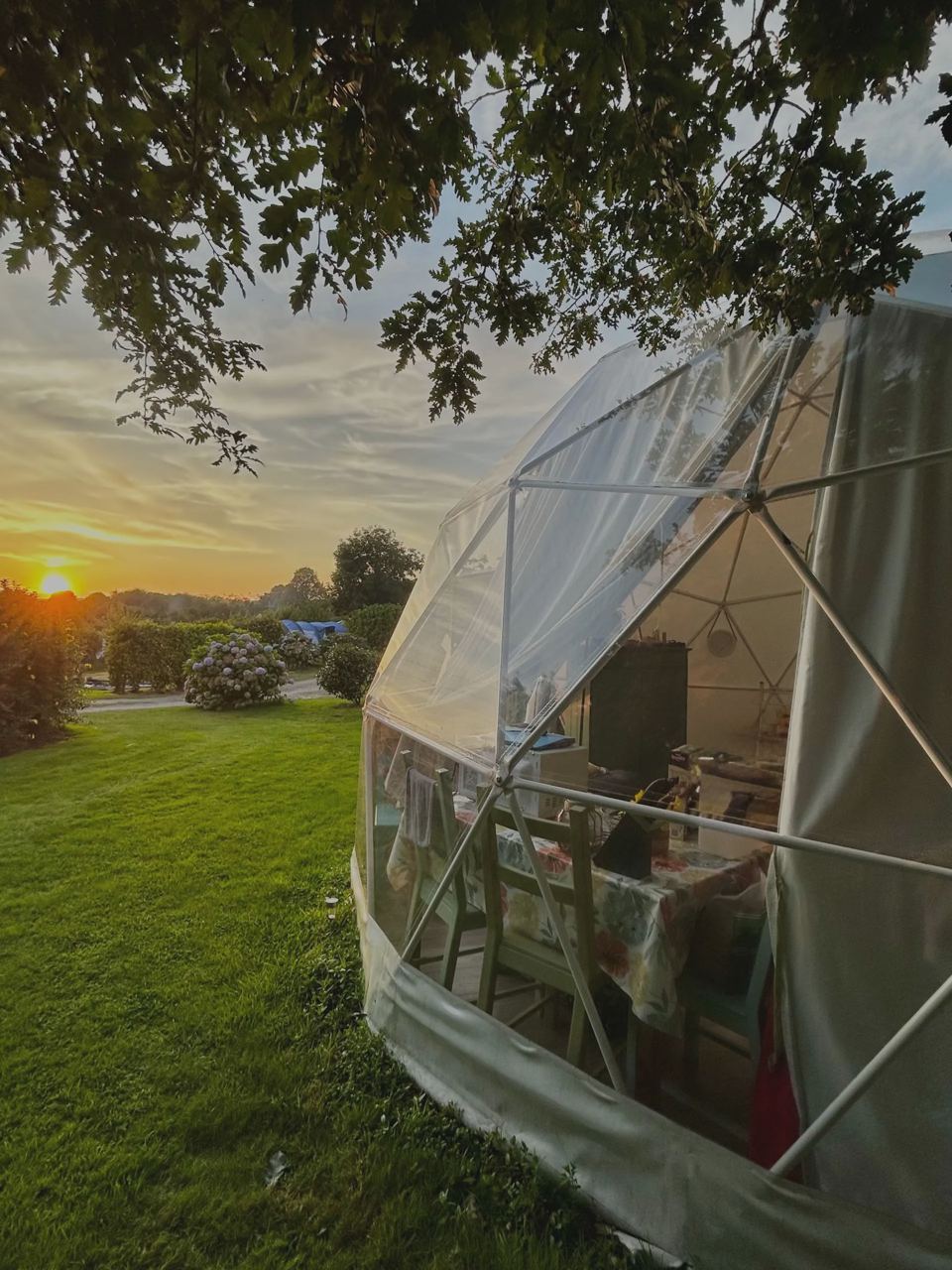 Geodome at sunset