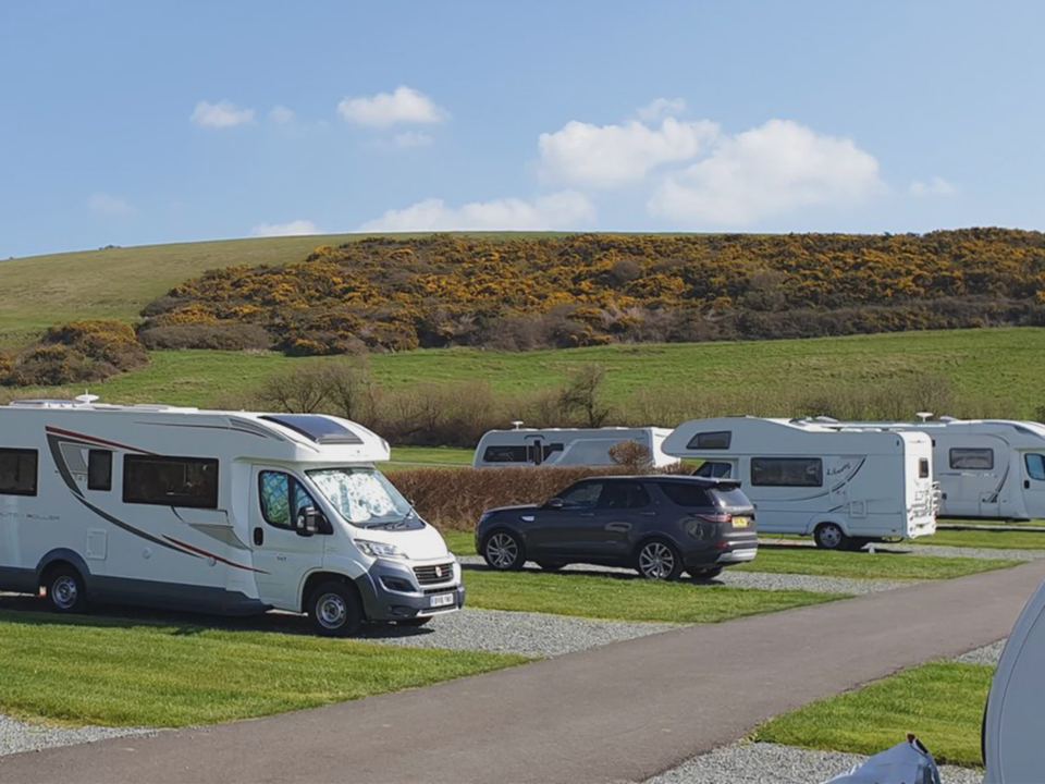 Motorhomes on the pitches