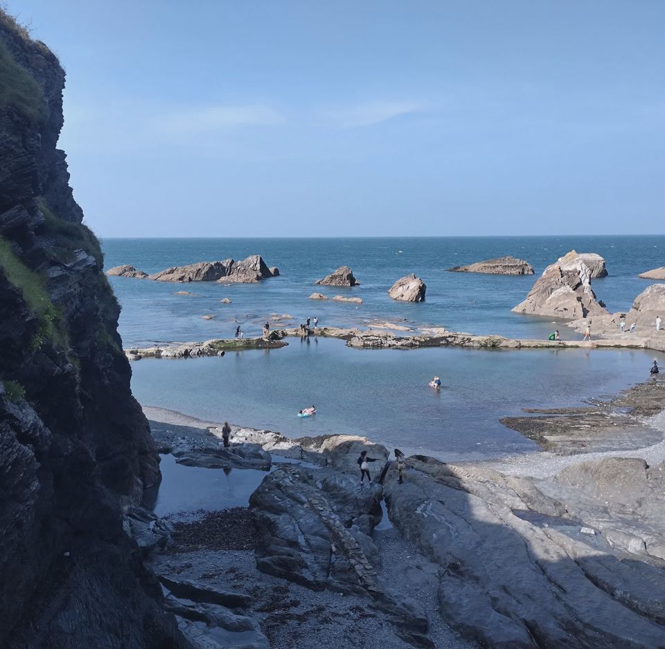 Rocky cove with sea pool