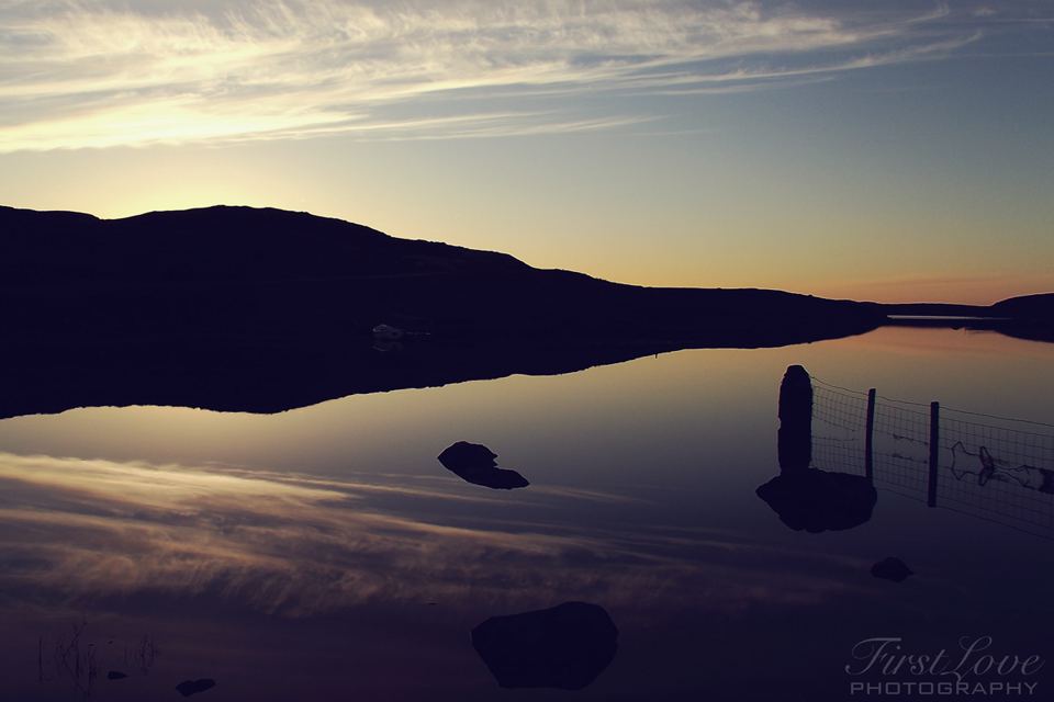 Loch at sunset