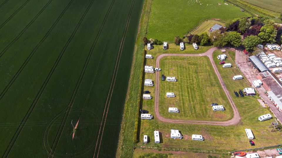 Touring field from above