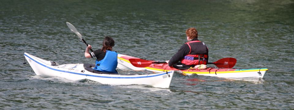 Kayaking on the lake