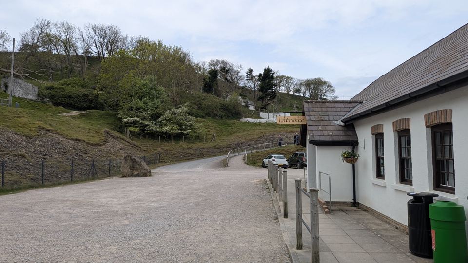 Car park by the entrance