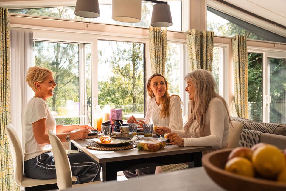 Dining area inside a holiday home