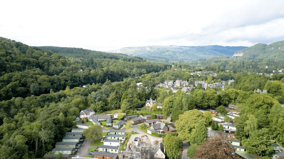 Park in the trees from above
