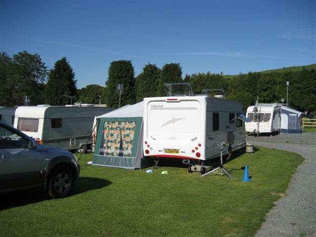 Touring caravans on the pitches