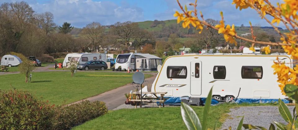 Touring pitches on the grass
