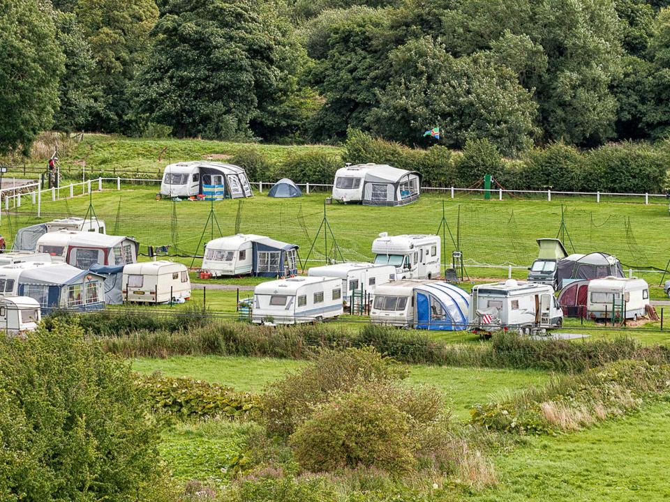 Touring field with caravans