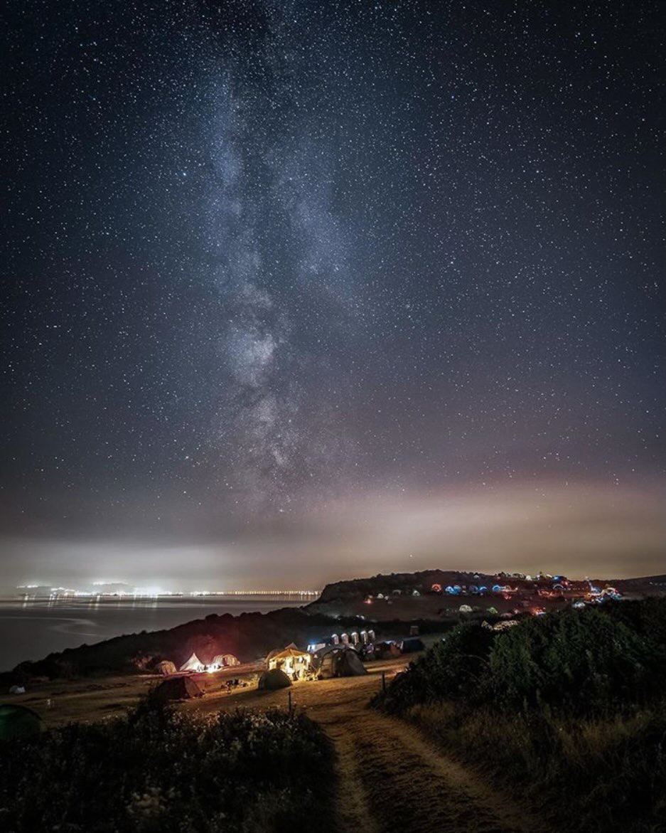 Milky Way over the coast