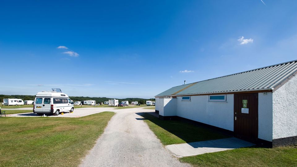 Shower block beside the pitches
