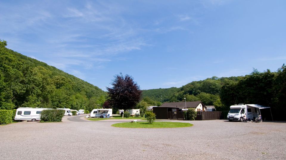 Pitches in the wooded valley