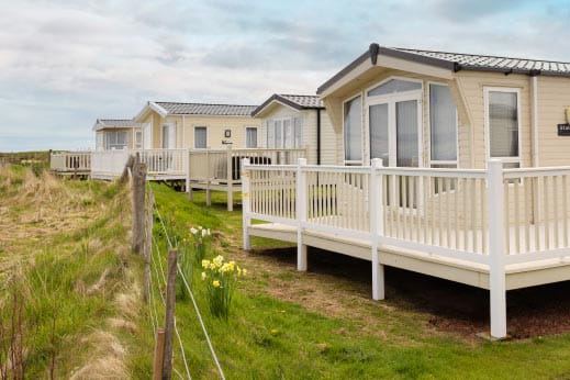Caravans on the clifftop edge
