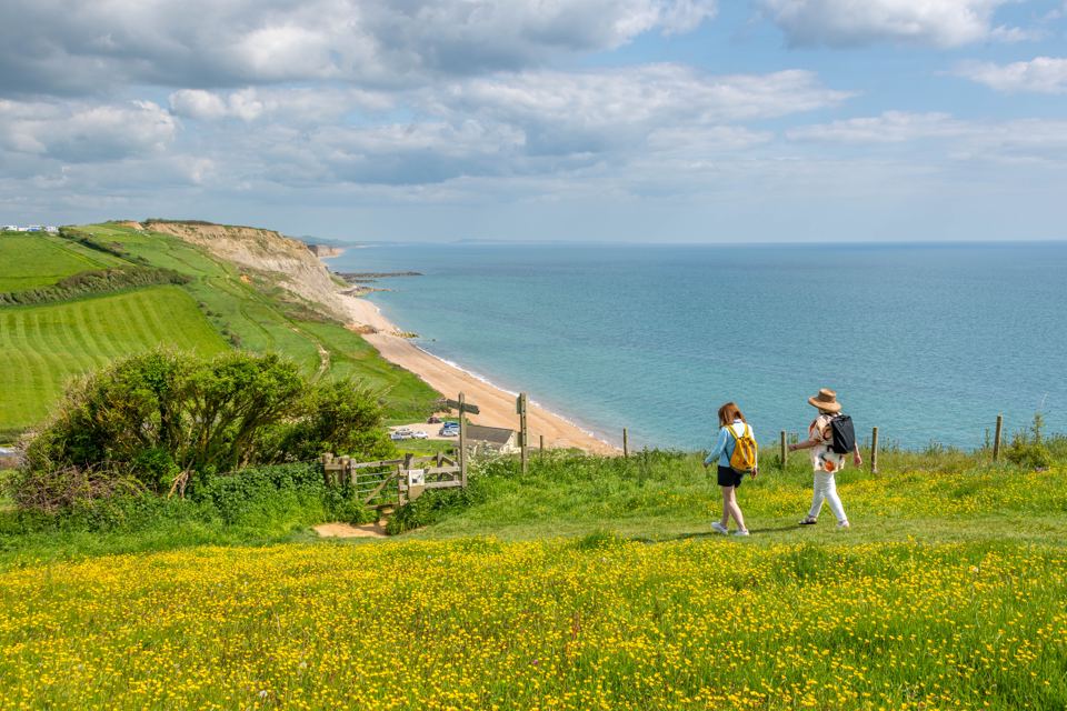 Walkers on the coast path