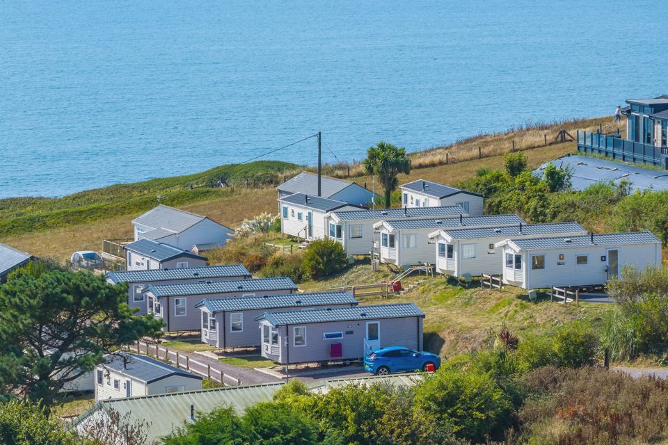 Caravans with sea views