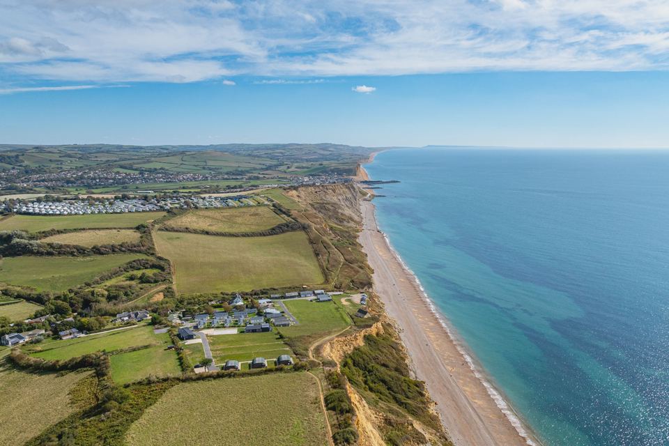 Coastline and park from above