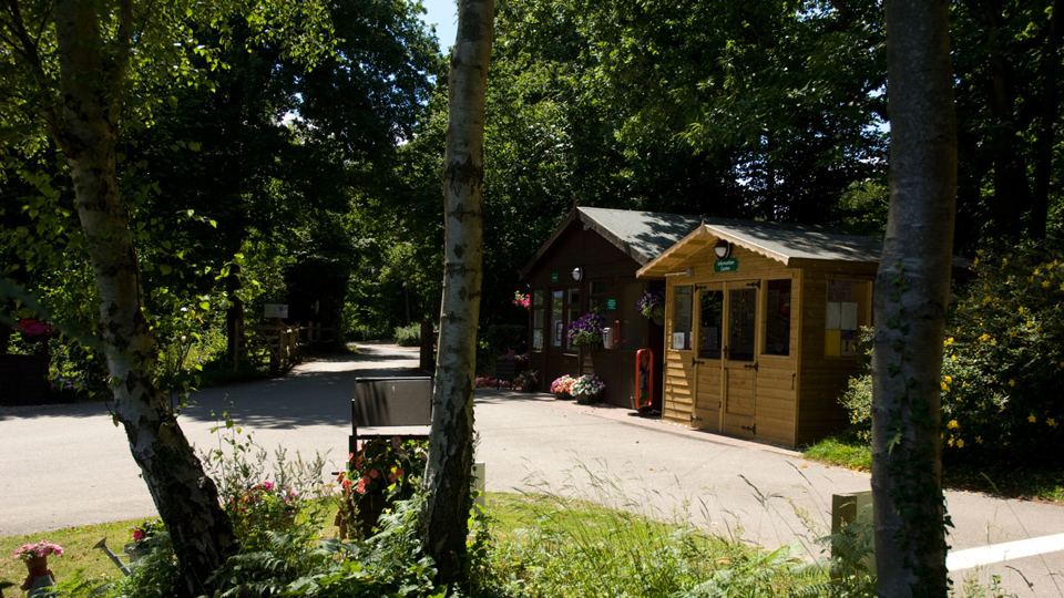 Wooden reception hut