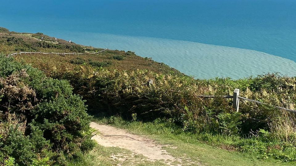 Cliff path above the sea