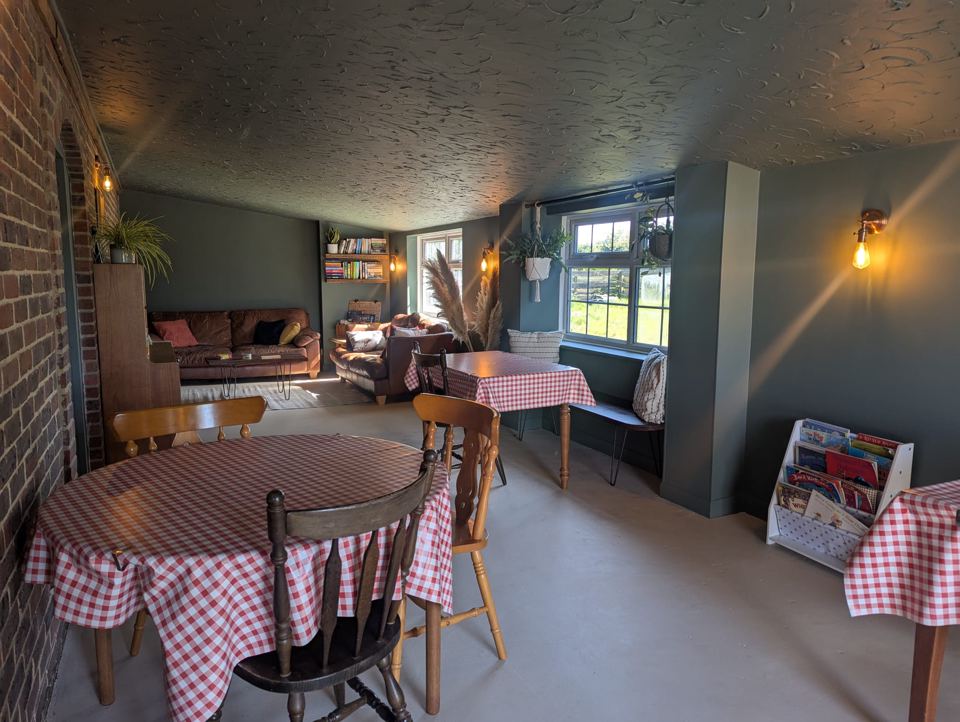 Bar and seating area