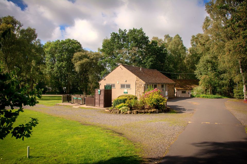 Toilet block among the trees